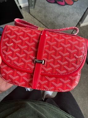 Goyard Red Patterned Crossbody Bag